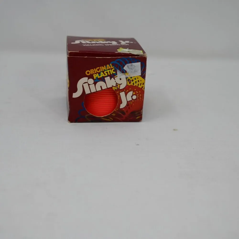 Original Plastic Slinky Jr Red Classic Toy Made in USA New w Box